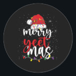 メリーYetmasおもしろい Yetmas Masメリー Christmas Slang ラウンドシール<br><div class="desc">メリーYetmasおもしろい Yetmas Masメリー Christmas Slang</div>