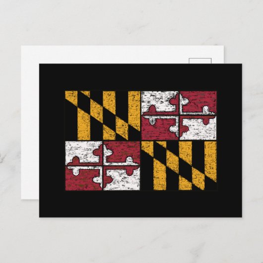 メリ動揺してランド州旗はがき ポストカード (正面/裏面)