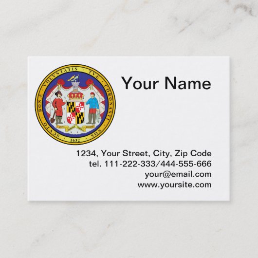 メリ素晴らしランド州の印 名刺 (正面)