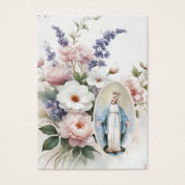 メリ賛美ー葬儀カトリック記念祈りの言葉カード (正面)