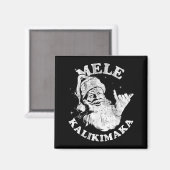 メリ・カリキマカ レトロ ハワイ サンタ アロハ クリスマス マグネット (正面/裏面)