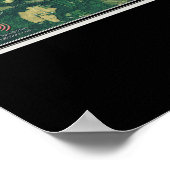 メルウィンワシントン湖衛星ポスターマップ ポスター (角)