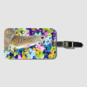 メルカットと水色のラン ラゲッジタグ (正面横)