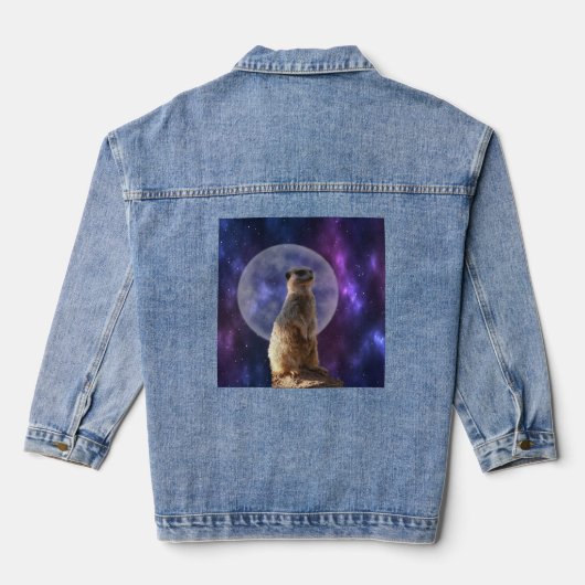 メルカットと満月のデニムジャケット デニムジャケット (裏面)