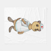 メルカットはナースとハート フリースブランケット (正面(横))