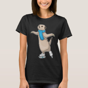 メルカットアイススケートで滑るアイススケート Tシャツ