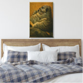 メルカットエンブレイス – ハートフェルト野生生物アートプリント キャンバスプリント (インサイチュ (寝室))