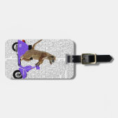 メルカットオン薄紫モップ ラゲッジタグ (正面横)