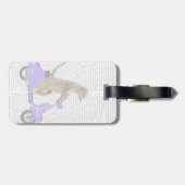 メルカットオン薄紫モップ ラゲッジタグ (裏面横)