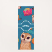 メルカットカラフルレインボーパーソナライズされたパターン ヨガマット (正面)