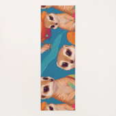 メルカットカラフルレインボーパーソナライズされたパターン ヨガマット (裏面)