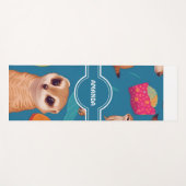 メルカットカラフルレインボーパーソナライズされたパターン ヨガマット (正面(横))