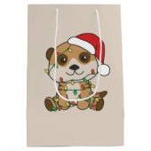 メルカットクリスマスウィンターアニマルズホリデーメルカッツ ミディアムペーパーバッグ (裏面)