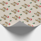 メルカットクリスマスウィンターアニマルズホリデーメルカッツ ラッピングペーパー (角)