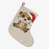 メルカットクリスマスウィンターアニマルズホリデーメルカッツ ラージクリスマスストッキング (正面 (吊り時))