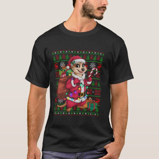 メルカットクリスマスライトインディーサンタ・メルカットT Tシャツ (正面)