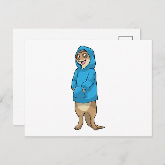 メルカットフード付きスウェットシャツ ポストカード (正面/裏面)