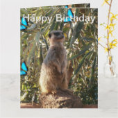 メルカットブルー蝶、ジャンボ誕生日カード。 カード (黄色い花)