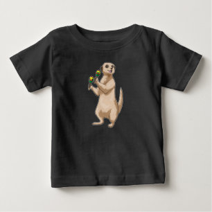 メルカットミュージシャンマラカス音楽 ベビーTシャツ