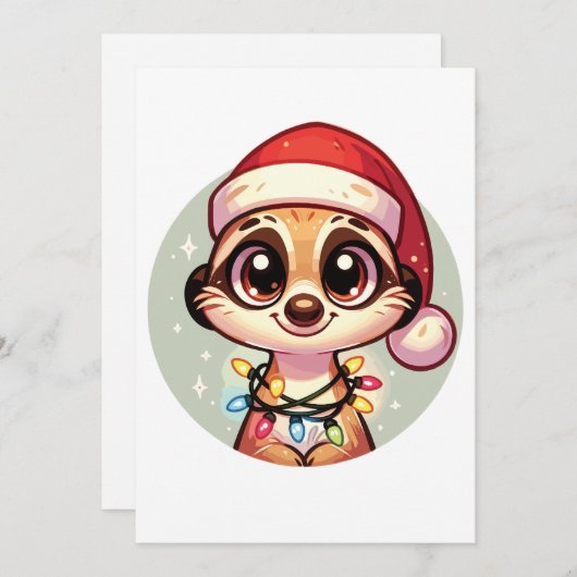 メルカットメリークリスマスウィンターアニマルズメルカッツ シーズンカード (正面/裏面)