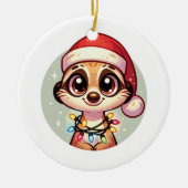 メルカットメリークリスマスウィンターアニマルズメルカッツ セラミックオーナメント (正面)