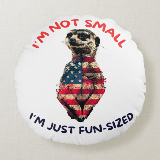 メルカット州旗アメリカ ラウンドクッション (正面)