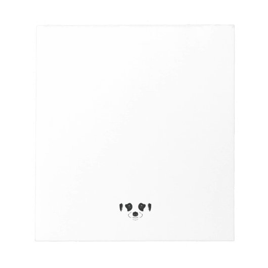 メルカット顔シルエット ノートパッド (正面)