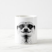 メルカットLover Tシャツ – リアルな白黒He コーヒーマグカップ (中央)