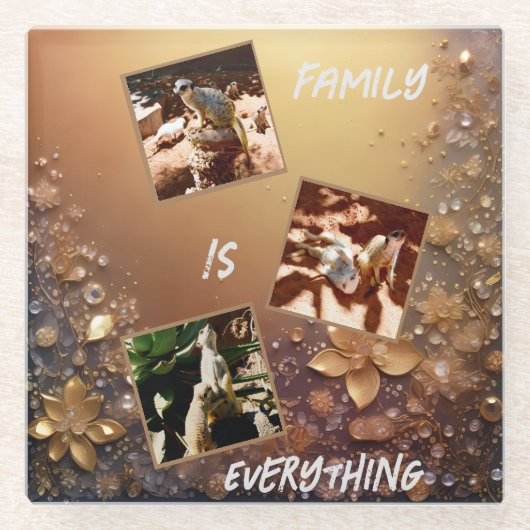 メルカツ一家は全てだ ガラスコースター (正面)