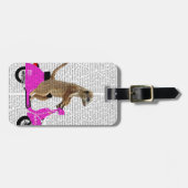 メルカトオンピンクモープ ラゲッジタグ (正面横)