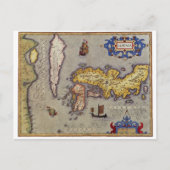 メルカトルとホンジウスによる日本の地図1606 ポストカード (正面)