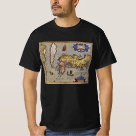 メルカトルとホンドゥイウスによる日本の古地図 Tシャツ