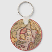 メルカトルによる北極地図の古地図 キーホルダー (裏面)