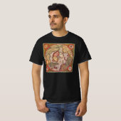 メルカトルによる北極地図の古地図 Tシャツ (正面フル)
