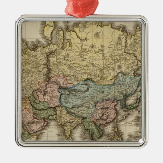 メルカトルの世界図、東部 メタルオーナメント (正面)