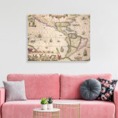 メルカトルの地図"アトラス"よりアメリカの地図。 by キャンバスプリント (インサイチュ (リビング))