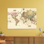 メルカトルの投影の世界 キャンバスプリント (インサイチュ (リビング))