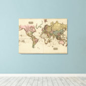 メルカトルの投影の世界 キャンバスプリント (インサイチュ (ウッドフロア))