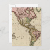 メルカトルの投影の世界、西部 ポストカード (正面/裏面)