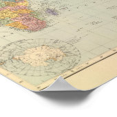 メルカトルの投影の複合ワールド ポスター (角)