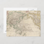 メルカトル図法による世界地図 ポストカード (正面/裏面)