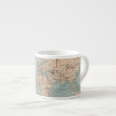 メルカトル図法の世界の地図 エスプレッソカップ (正面右)