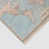 メルカトル図法の世界の地図 薄葉紙 (詳細)