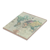 メルカトル図法の世界の1801年のCaryの地図 タイル (側面)
