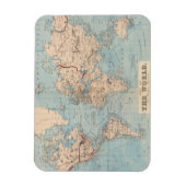 メルカトル図法の世界地図 マグネット (縦)