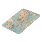 メルカトル図法の世界地図 マグネット (左側)