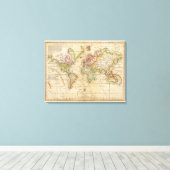 メルカトル図法の世界 キャンバスプリント (インサイチュ (ウッドフロア))