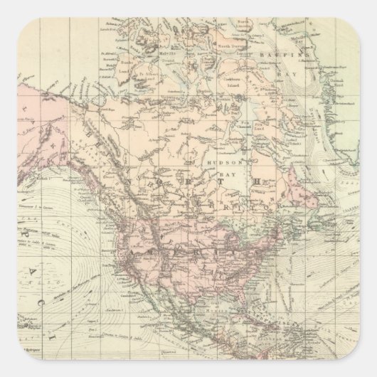 メルカトル図法の世界 スクエアシール (正面)