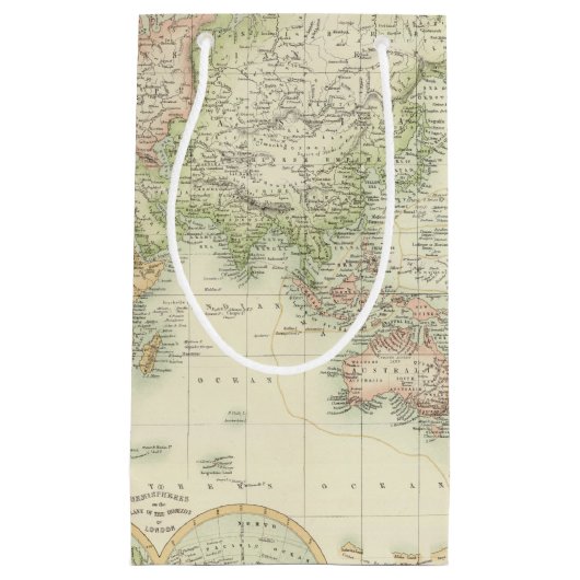 メルカトル図法の世界 スモールペーパーバッグ (正面)