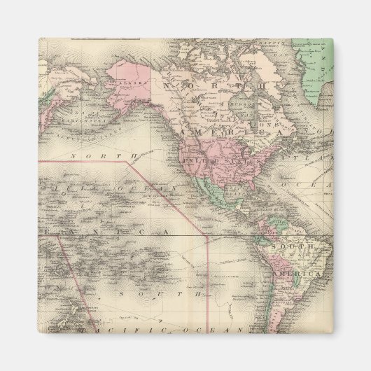 メルカトル図法の世界 マグネット (正面)